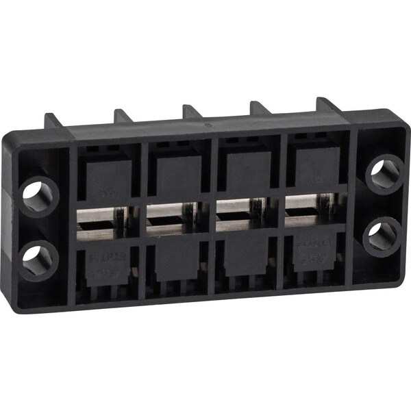 Main product image for Terminal Strip 4-Pole 20A Half Screws and Half Male Quick Disconnect Terminals with Flip-Up Cover090-904